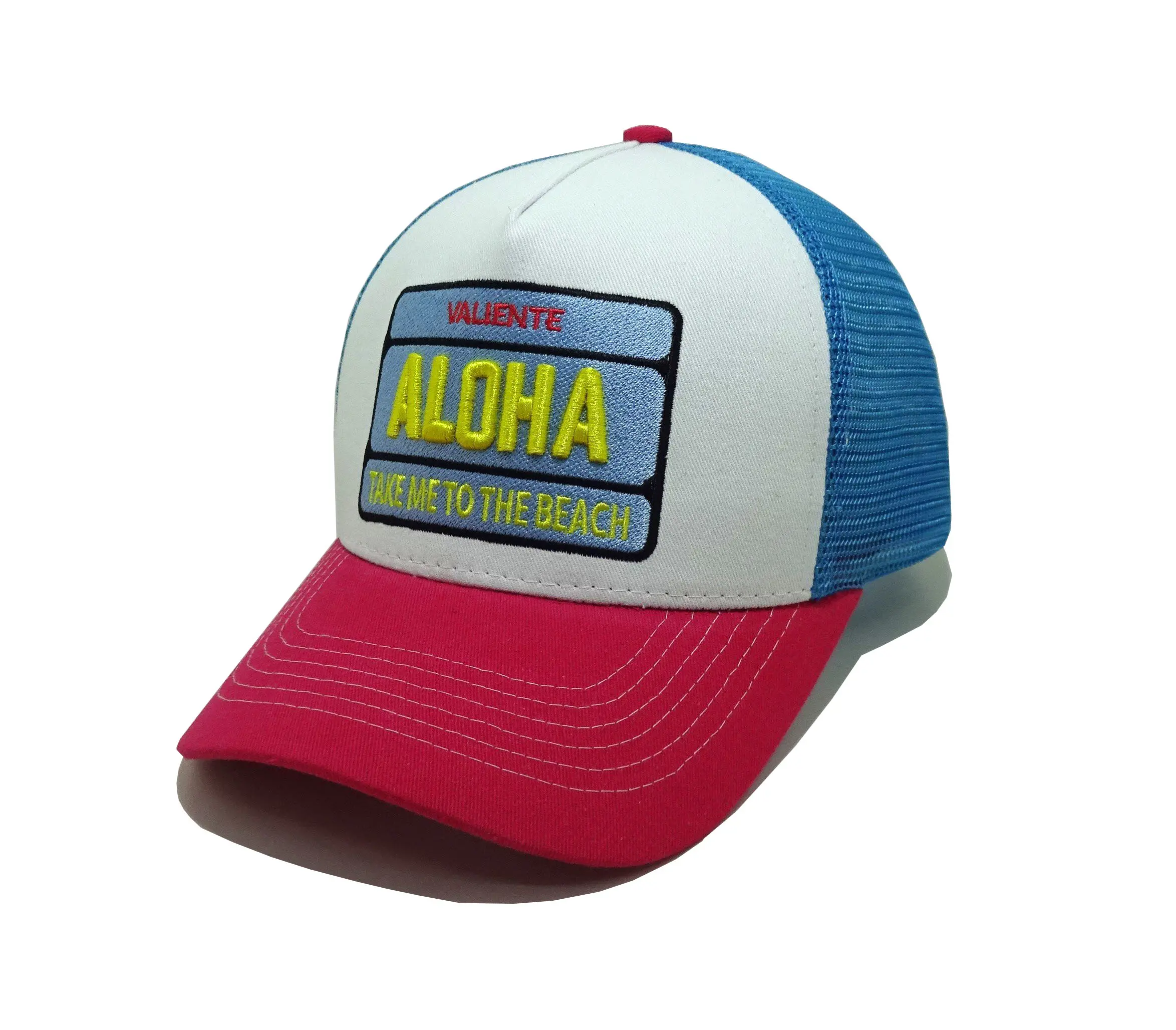 Tri color Trucker hat 5 panel Embroidery Logo Custom Design Sport Hat For Business Vietnam Factory Support Sample Cost 1
