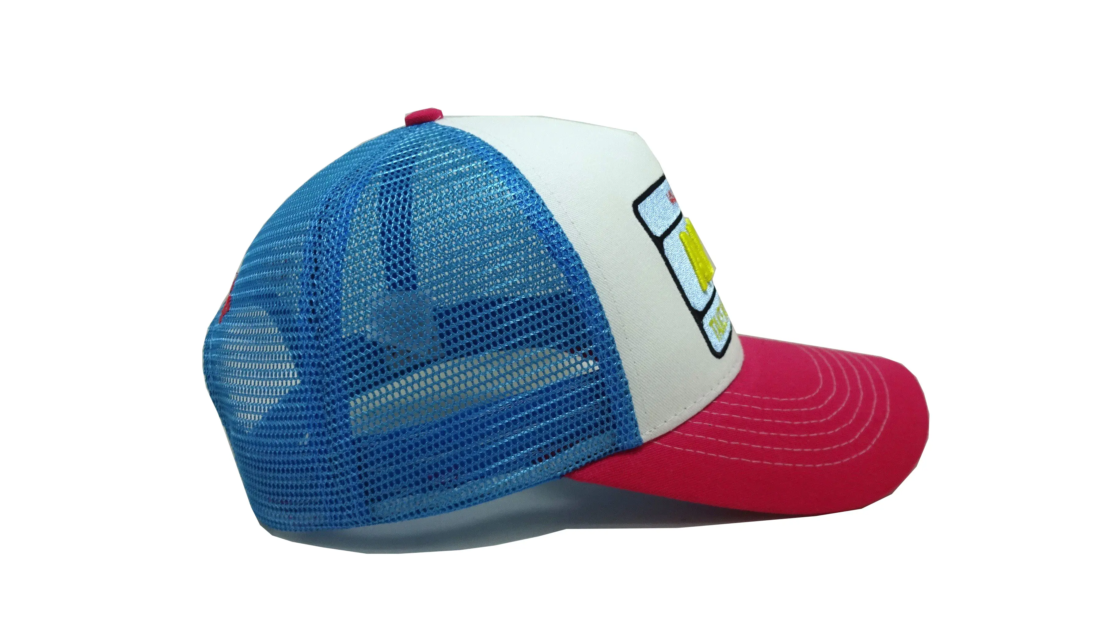 Tri color Trucker hat 5 panel Embroidery Logo Custom Design Sport Hat For Business Vietnam Factory Support Sample Cost 6