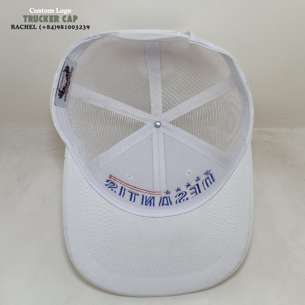 Trucker Hats 6 Panel Gorras 2D Embroidered Logo Structured Caps Slightly Curved Brim Private Label Tag On Sweatband Snapback OEM 6
