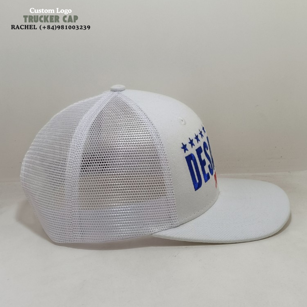 Trucker Hats 6 Panel Gorras 2D Embroidered Logo Structured Caps Slightly Curved Brim Private Label Tag On Sweatband Snapback OEM 5