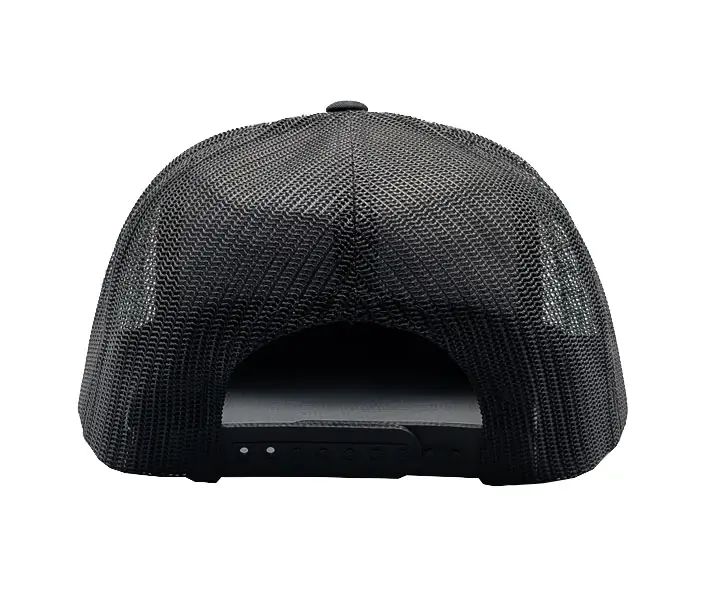 Trucker Hats High Quality Wholesale Products 5-Panel Flat Brim Black Color Medium Profile Mesh Back Cap Sports Cap Trucker Hat 6