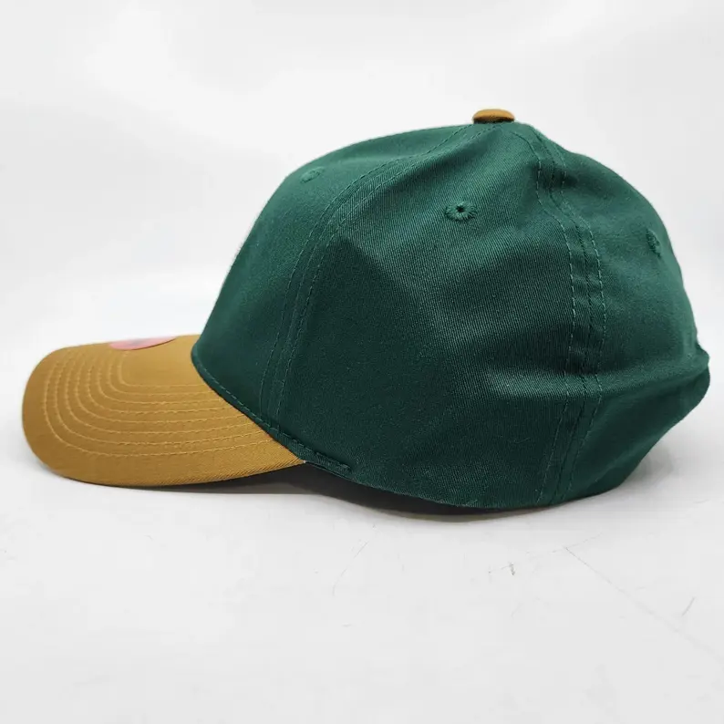 Two Tone Custom Embroidered Dad Hat 6 Panel Baseball Cap with Curved Brim Adjustable Strapback OEM ODM Vietnam Supplier 5