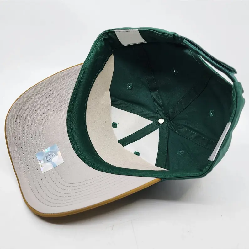 Two Tone Custom Embroidered Dad Hat 6 Panel Baseball Cap with Curved Brim Adjustable Strapback OEM ODM Vietnam Supplier 6