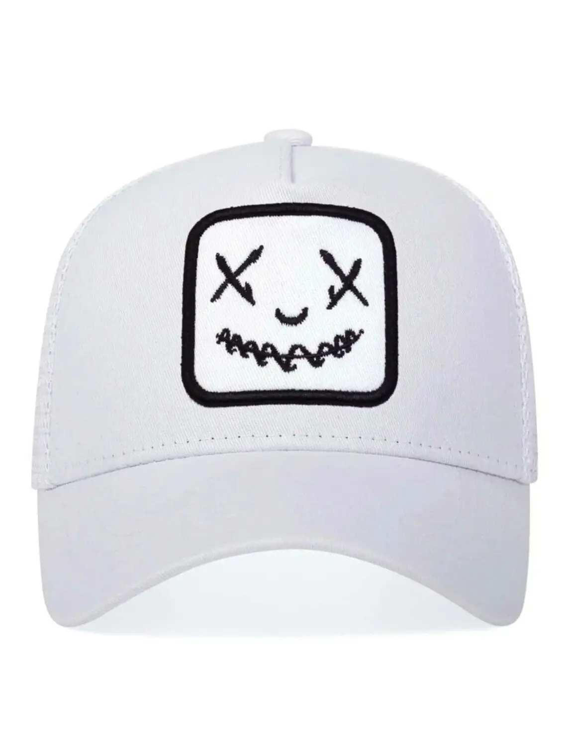 Unisex BaseBall Cotton Cap Smile Signature Embroidered on the Front High Quality Black/White Color Mesh Back Hat Trucker Hats 4