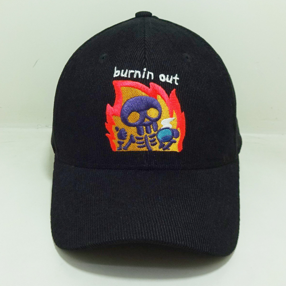 Unisex Corduroy Baseball Caps 6 Panels Embroidered Soft Structured Curved Brim Custom Snap Tag Men Women Vietnam Headwear Hats