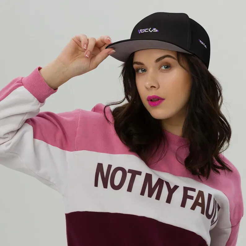Unisex Flat Brim Snapback Cap Vietnam Custom 2D Logo Embroidery Outdoor Casual Style Hat With Side Panel Logo For Streetwear L01 6