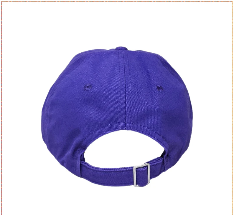 Unisex Wholesale Sports Cap 2D Embroidery 6-Panel Curved Brim High Quality Purple Color Low Profile Cotton Material Baseball Cap 5
