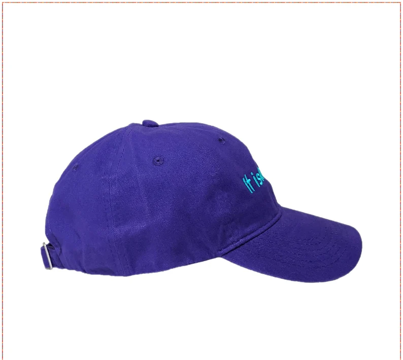 Unisex Wholesale Sports Cap 2D Embroidery 6-Panel Curved Brim High Quality Purple Color Low Profile Cotton Material Baseball Cap 2