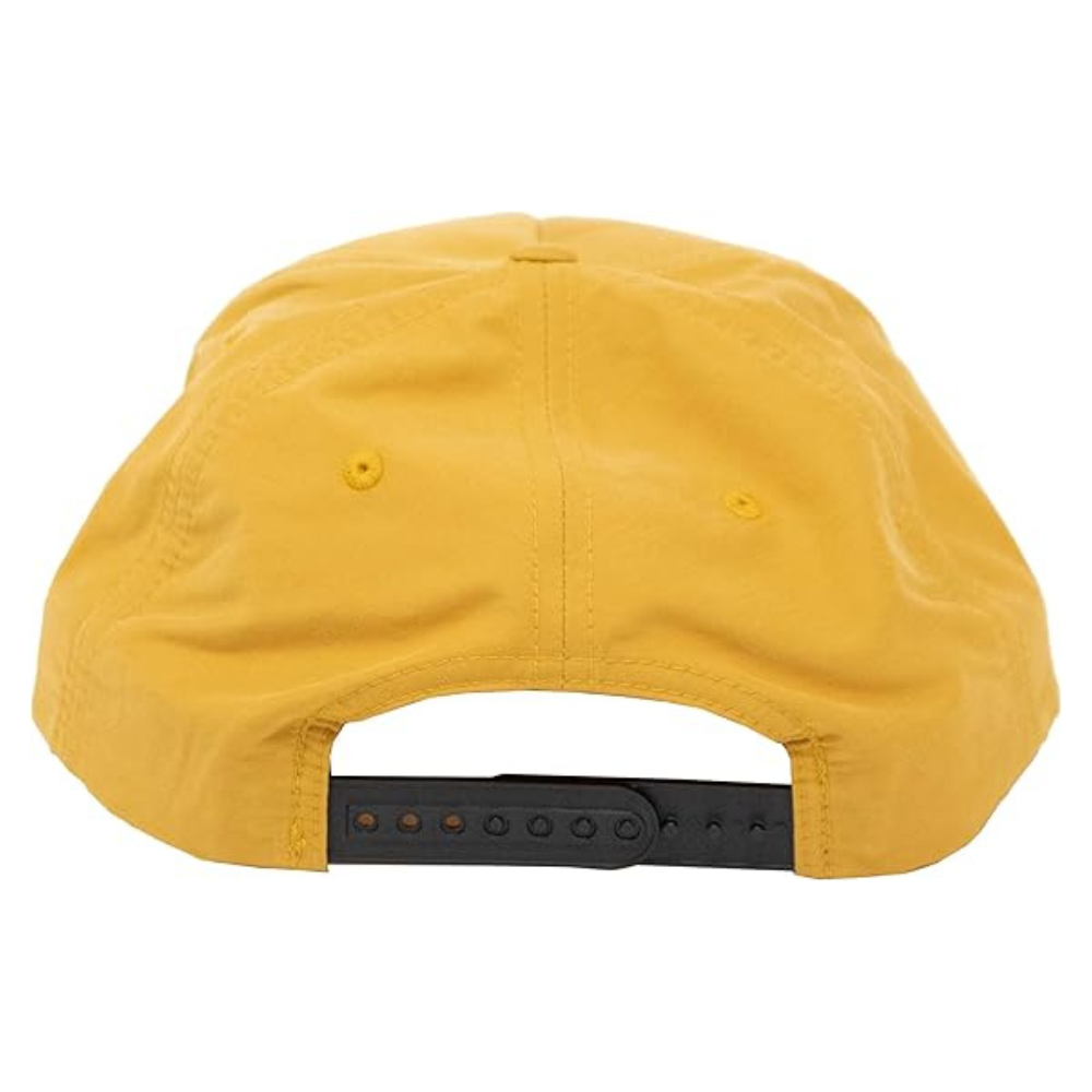 Unstrucred Snapback Caps 5 Panel With Rope Contrast Color on Brim Unstructured Hats Plastic Single Row Buckle Yellow/Green OEM 3