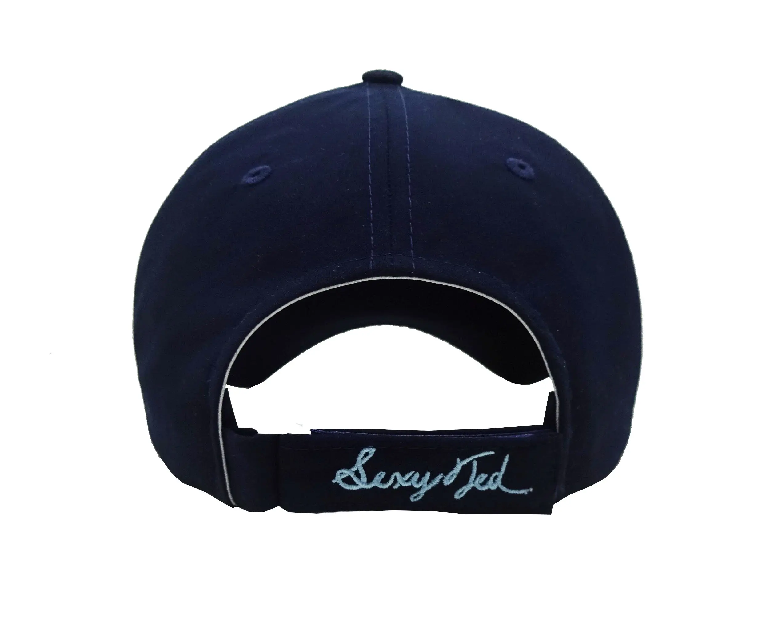 Unstructured 6-Panel Curved Brim High Quality Navy Blue Color Low Profile 65% Cotton and 35% Polyester Fabric Baseball Cap 5
