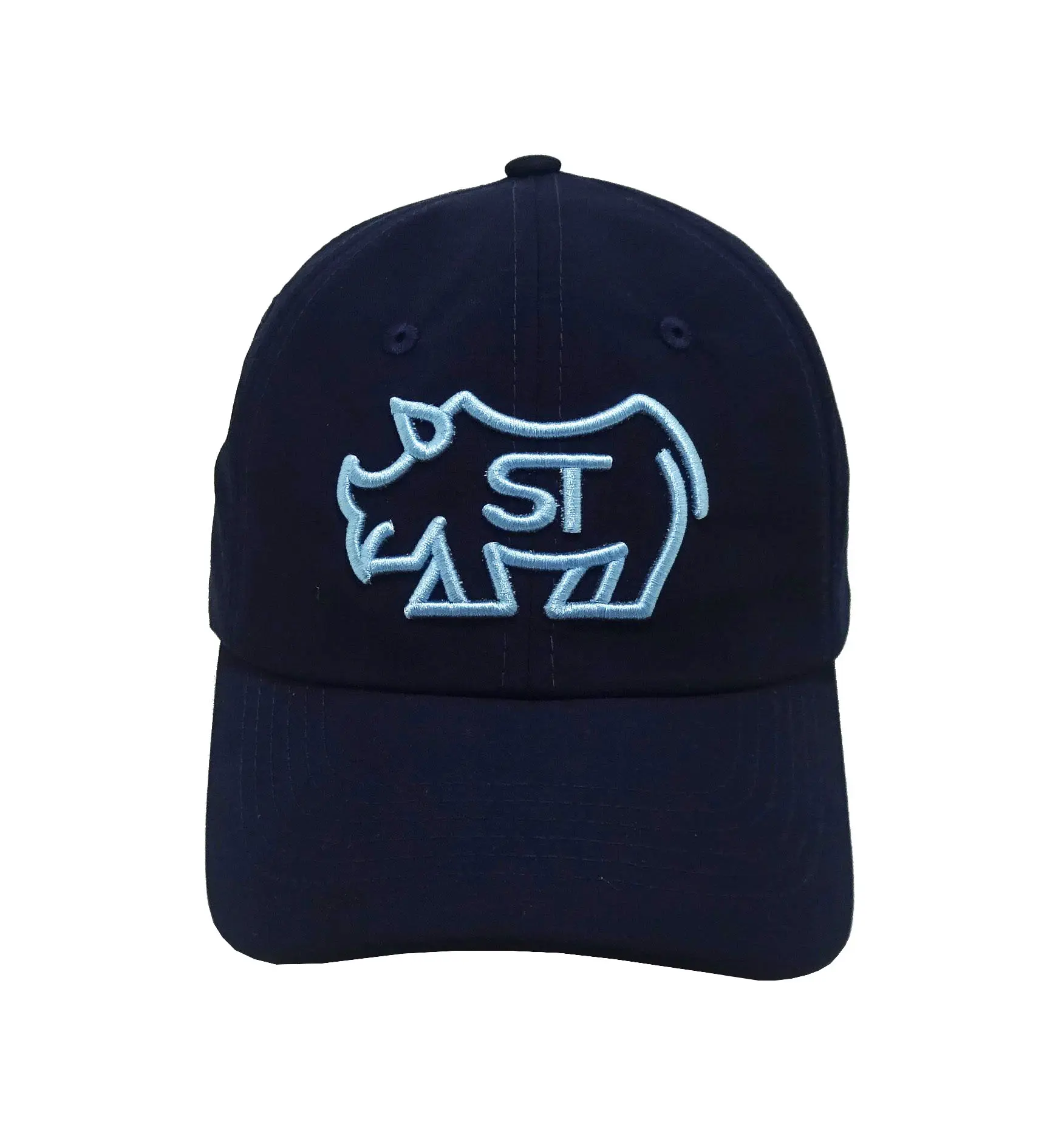 Unstructured 6-Panel Curved Brim High Quality Navy Blue Color Low Profile 65% Cotton and 35% Polyester Fabric Baseball Cap