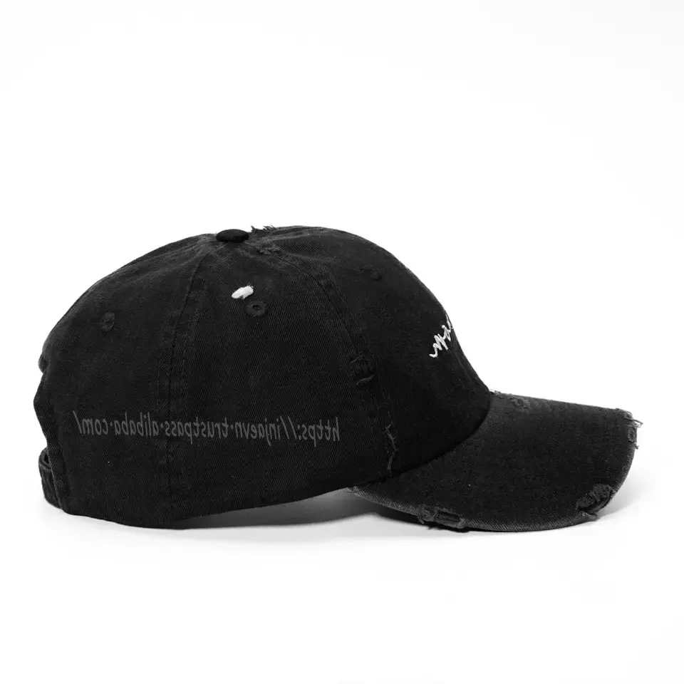 Unstructured Dad Hats with Distressed Baseball Hats Embroidery Logo Dog Mom in Vietnam High Quality Sport Caps 4
