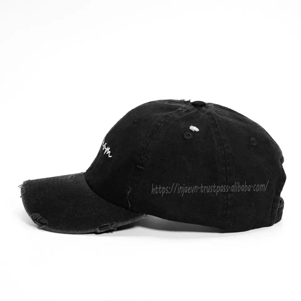 Unstructured Dad Hats with Distressed Baseball Hats Embroidery Logo Dog Mom in Vietnam High Quality Sport Caps 5