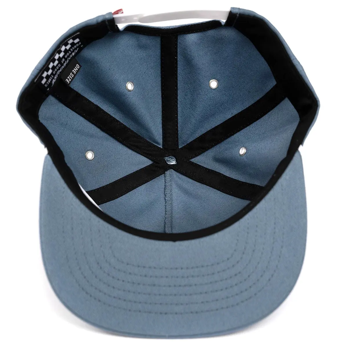 Unstructured Flat Brim Hat with Rope Wholesale Products Snapback Cap Custom Logo 5-Panel High Quality High Profile Snapback Cap 3