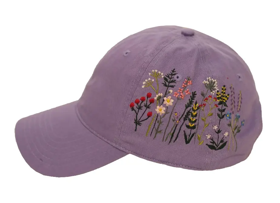 Various Color 6-Panel Unstructured Curved Brim High Quality Low Profile 65% Cotton and 35% Polyester Fabric Baseball Caps 2
