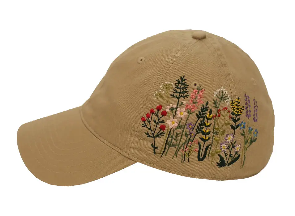 Various Color 6-Panel Unstructured Curved Brim High Quality Low Profile 65% Cotton and 35% Polyester Fabric Baseball Caps 4