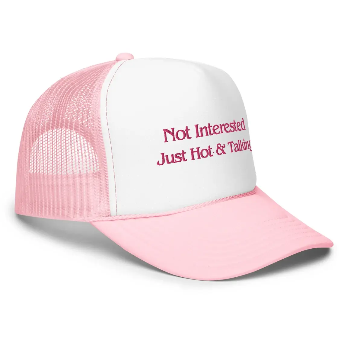 Various Color Foam Trucker Hat Unisex 5-Panel Curved Brim High Quality Medium Profile Polyester Fabric Foam Trucker Hat 6