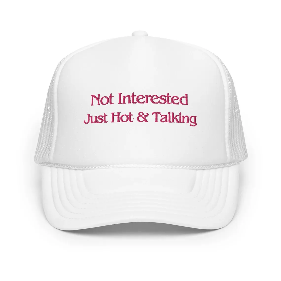 Various Color Foam Trucker Hat Unisex 5-Panel Curved Brim High Quality Medium Profile Polyester Fabric Foam Trucker Hat 2