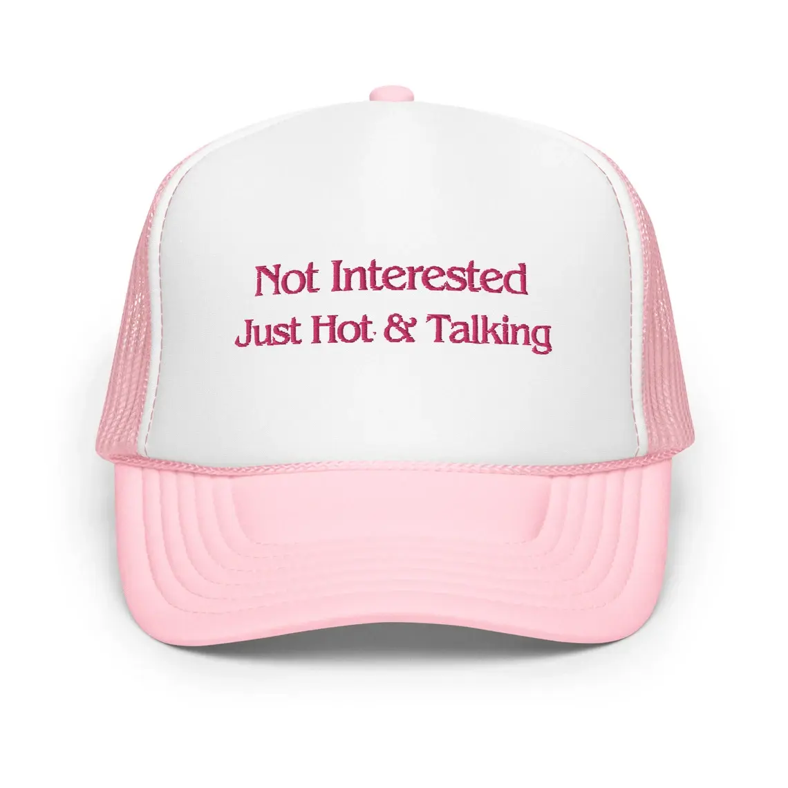 Various Color Foam Trucker Hat Unisex 5-Panel Curved Brim High Quality Medium Profile Polyester Fabric Foam Trucker Hat 3