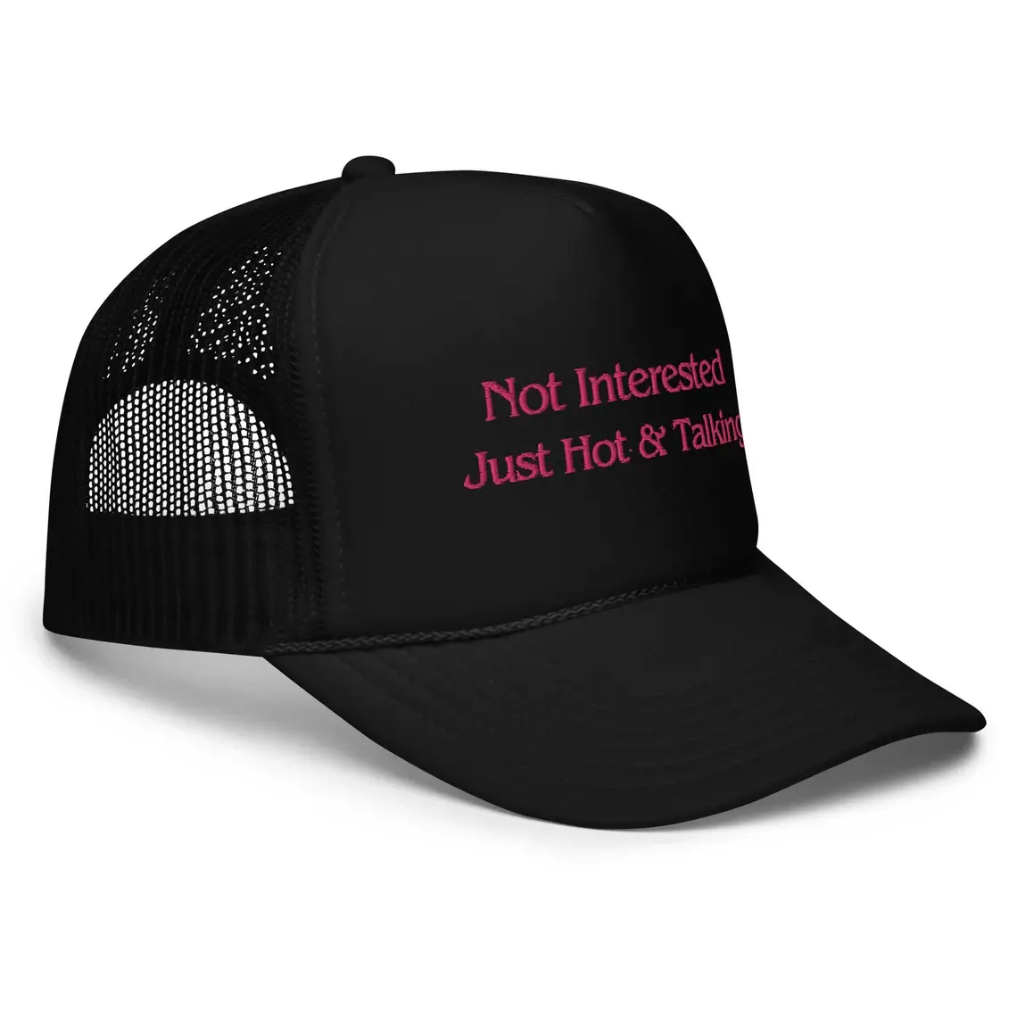 Various Color Foam Trucker Hat Unisex 5-Panel Curved Brim High Quality Medium Profile Polyester Fabric Foam Trucker Hat 4