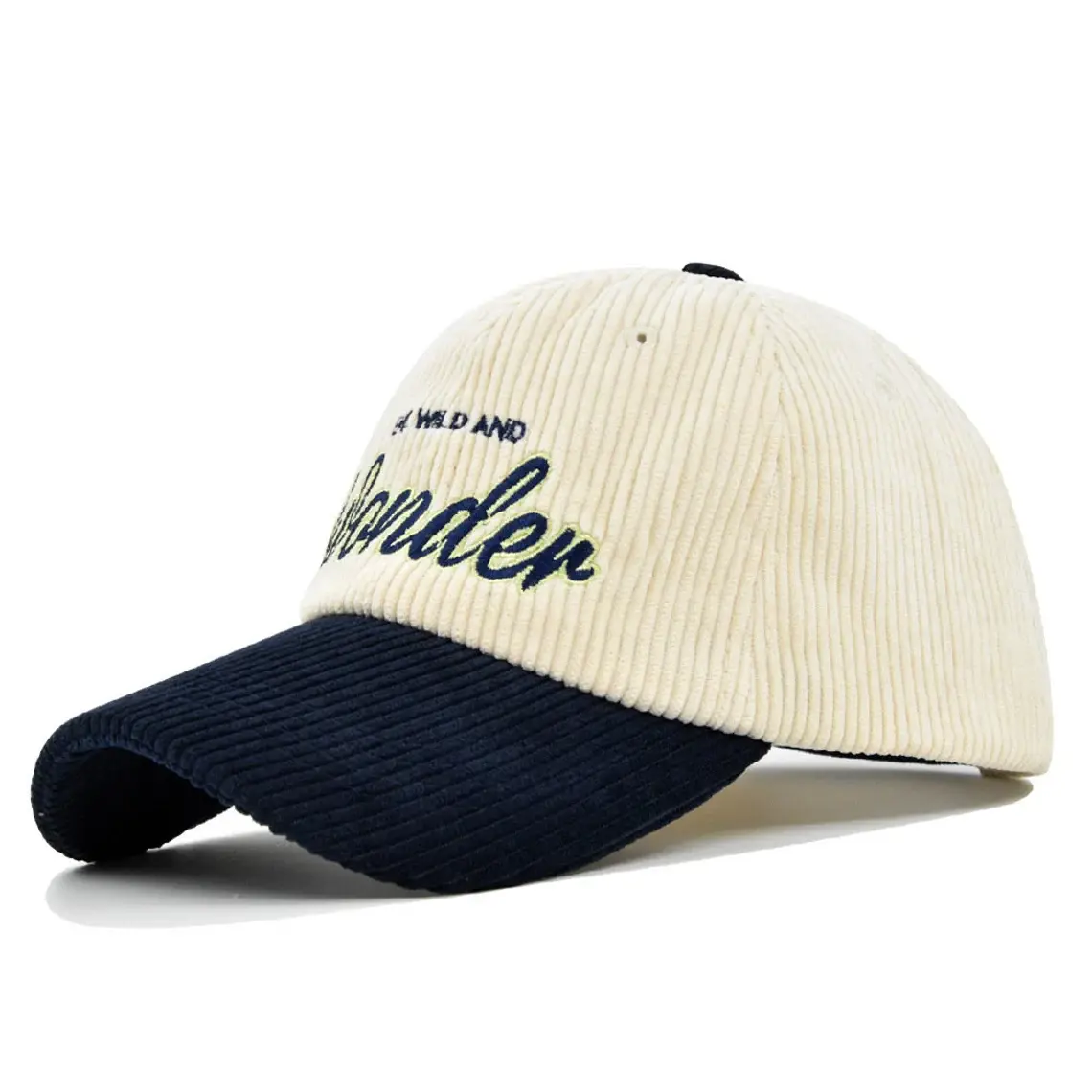 Velvet Fabric 2D Embroidery 6-Panel Curved Brim High Quality Low Profile Unstructured Fashion and Sporty Style Baseball Cap 3