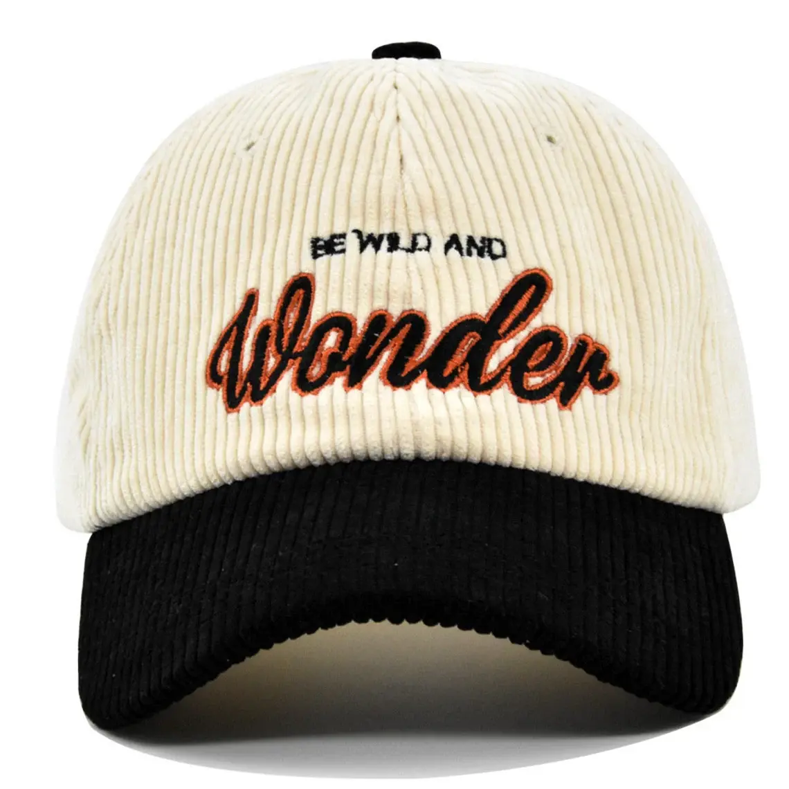 Velvet Fabric 2D Embroidery 6-Panel Curved Brim High Quality Low Profile Unstructured Fashion and Sporty Style Baseball Cap