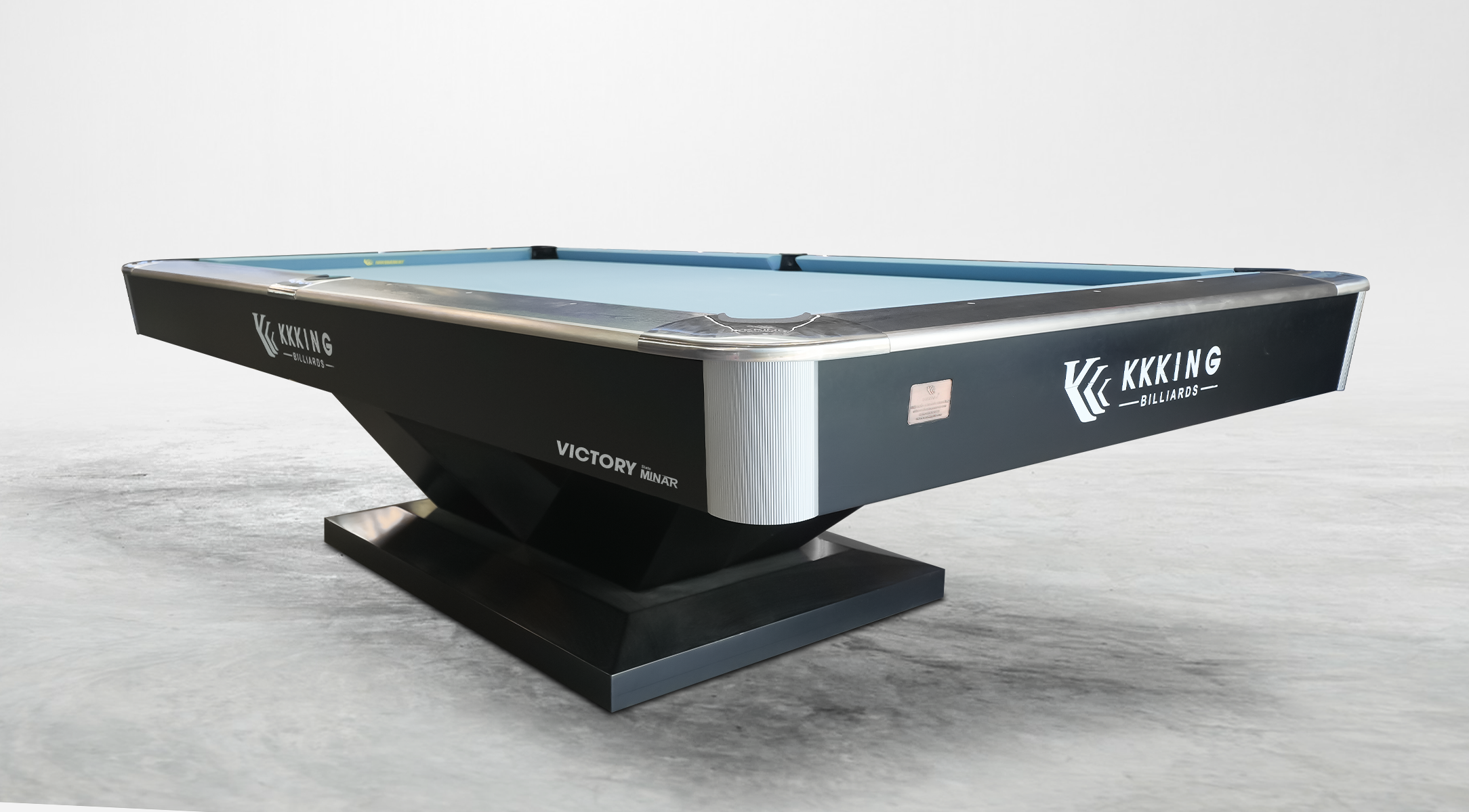 Victory Edition 9 Foot Pool Table with Slate Bed Ball Return System and Billiard Cue Kit Included 3