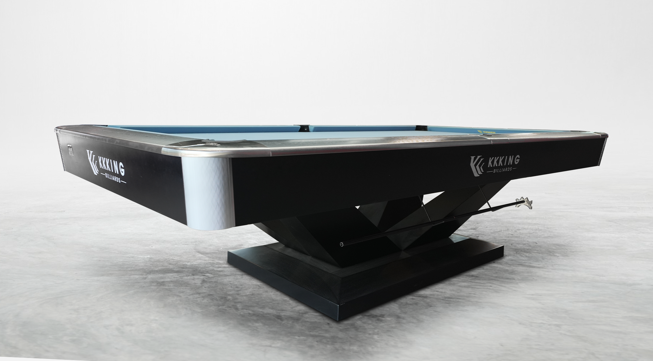 Victory Edition 9 Foot Pool Table with Slate Bed Ball Return System and Billiard Cue Kit Included 2