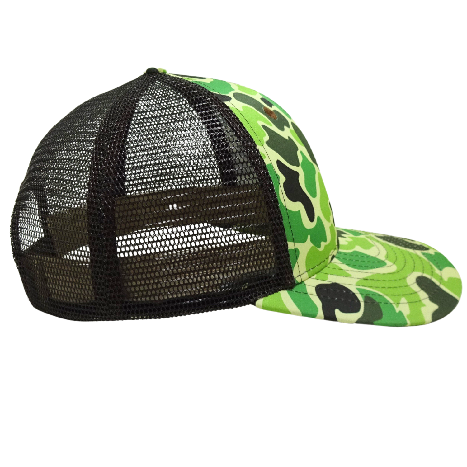 Vietnam Factory 6 Panel Old School Duck Camo Hats Black Mesh Trucker Hats With Custom Logo for Outdoor Activities 5