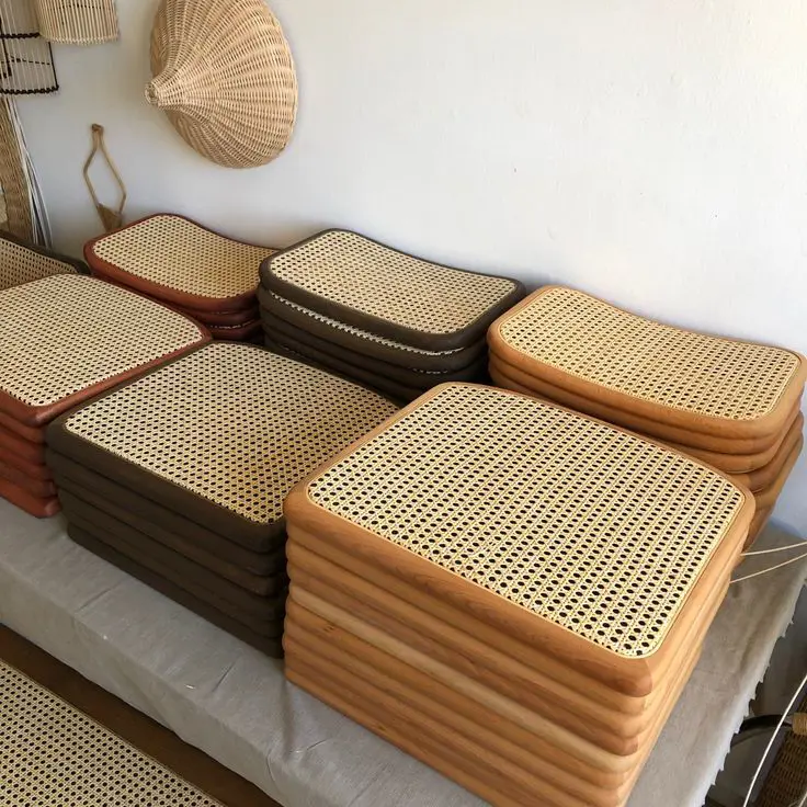Vietnam Handicraft Craft Hexagonal Rattan Cane Webbing Top Quality Furniture Handmade DIY Rattan Webbing Roll Home Decor 6
