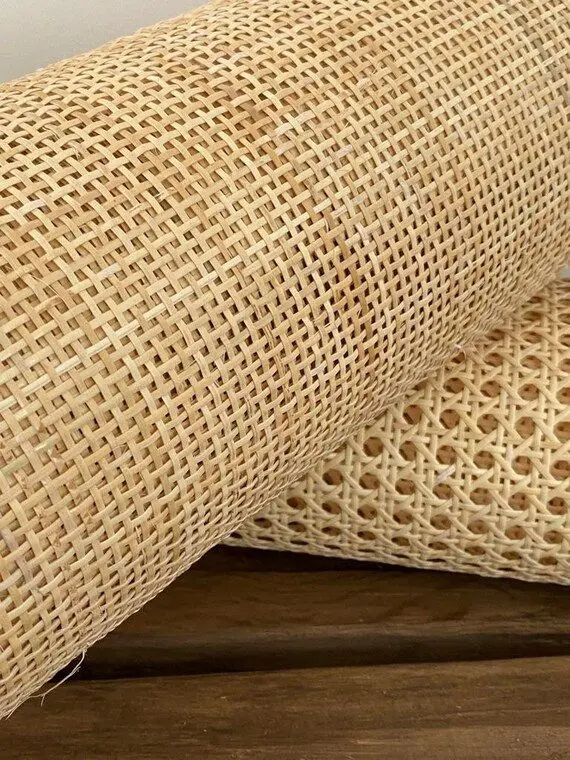 Vietnam Handicraft Craft Hexagonal Rattan Cane Webbing Top Quality Furniture Handmade DIY Rattan Webbing Roll Home Decor 2