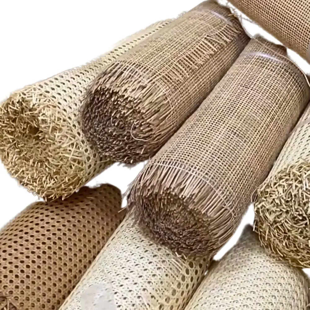 Vietnam Handicraft Craft Hexagonal Rattan Cane Webbing Top Quality Furniture Handmade DIY Rattan Webbing Roll Home Decor 1