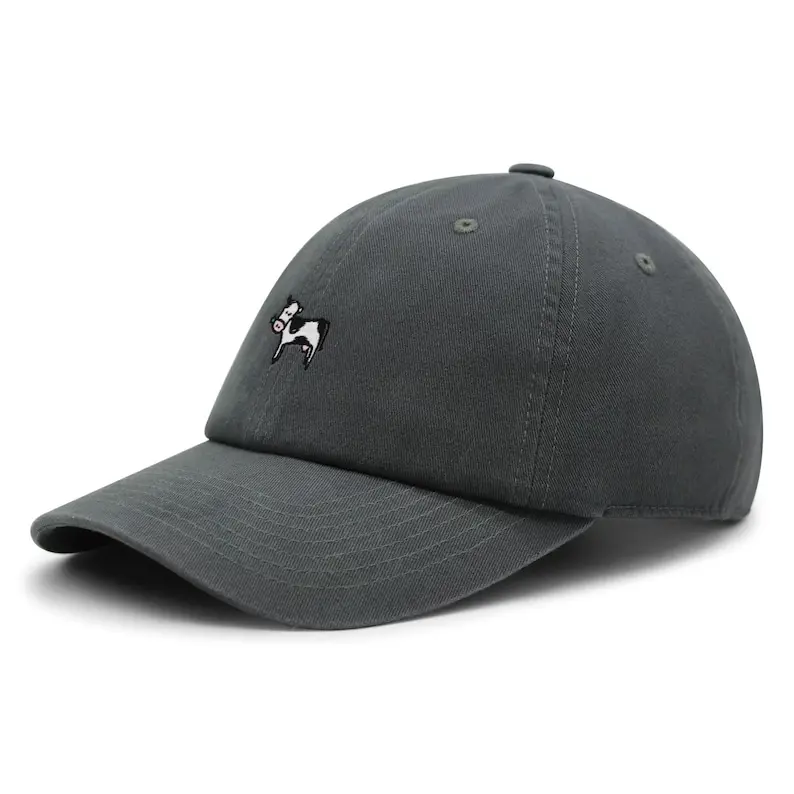 Vietnam Made Baseball Cap OEM Custom Cow Embroidered 6 Panel Hat Minimalist Gorras For Farmer Unisex Casual Brand Promotion L01 2