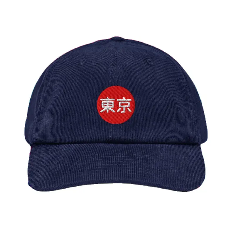 Vietnam Made Corduroy Baseball Caps With Embroidered Logo Low Profile Dad Hat Custom Gorras For Travel Casual Style Promotion L1