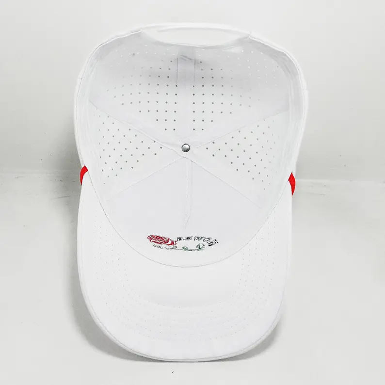 Vietnam Made Custom 3D Embroidered Baseball Caps With Rope Detail Breathable Cut Holes Hat For Casual Outdoor Style Promotion L1 6