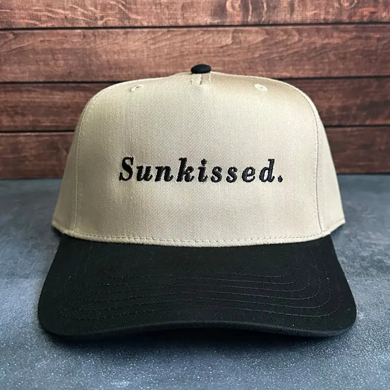 Vietnam Made Minimalist Sunkissed Embroidered Baseball Caps OEM Custom Logo Hat For Unisex Outdoor Casual Travel Summer Vibe L01 3
