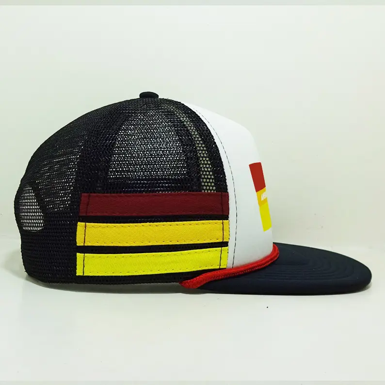 Vietnam Made Rope Trucker Hat Personalized Printing Logo Foam 5 Panel Caps Flat Brim Gorras For Men Women Casual Promotion L01 4