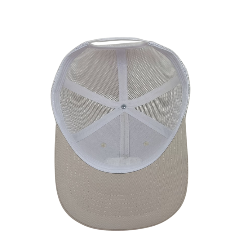 Vietnam OEM/ODM Supplier Custom Trucker Hats with Leather Patch Logo 6 Panel Slightly Curved Brim Adjustable Buckle Stylish L01 5