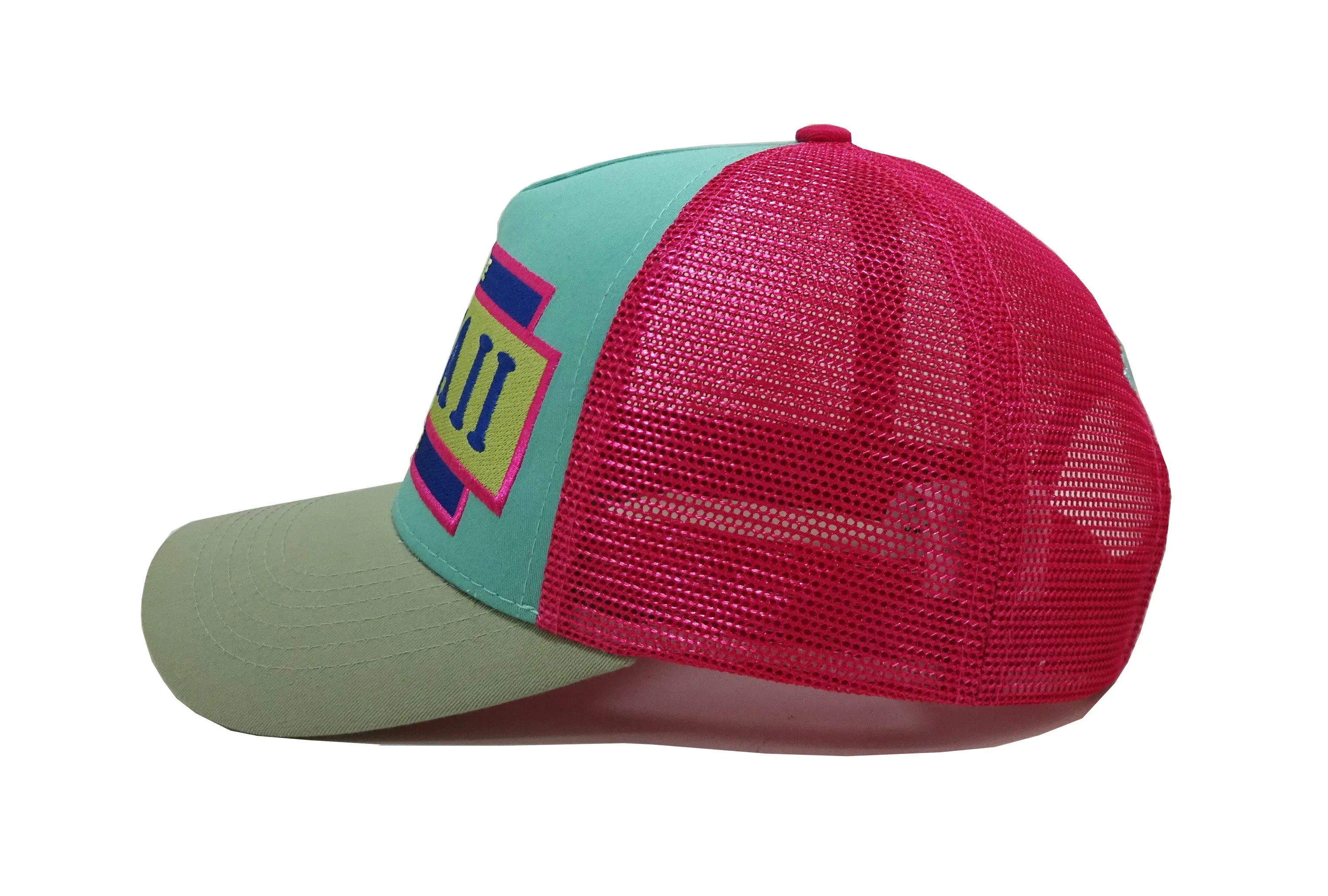 Vietnam Promotional Hat Color Custom Snapback Caps 5 Panels Customized Big Embroidery Patch Trucker Hats Custom Woven Patch 4