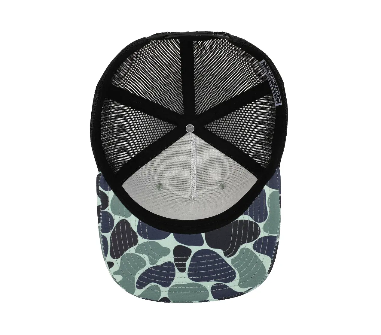 Vintage Ducks Camo 2 Eyelets with Custom Logo 5 Panel Trucker Cap Wholesale Sports Cap Hiphop High Quality Adjustable Trucker Ha 5