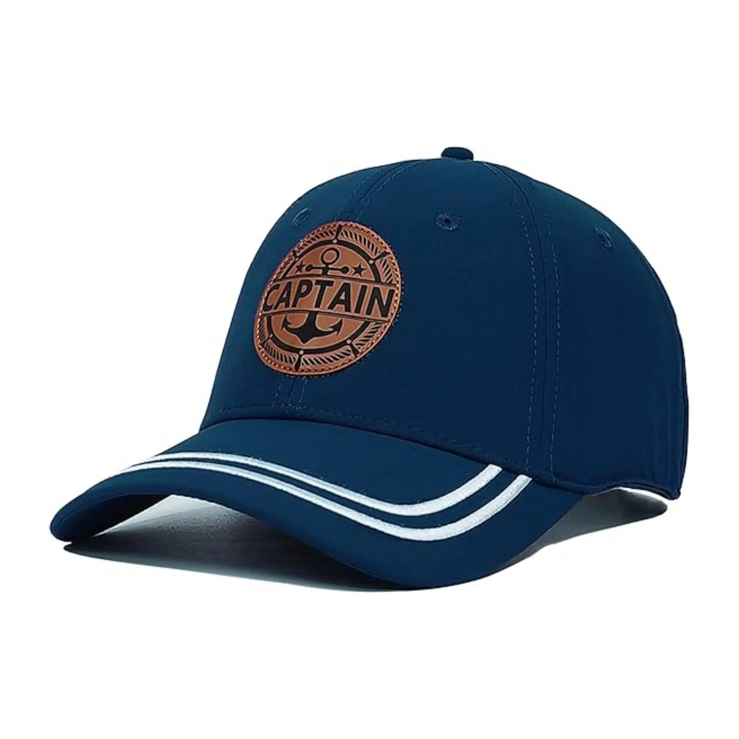 Vintage Hip Hop Cotton Women Sport Baseball Caps White Captain 3D Patch Logo Sunshade Hat Baseball Cap 4