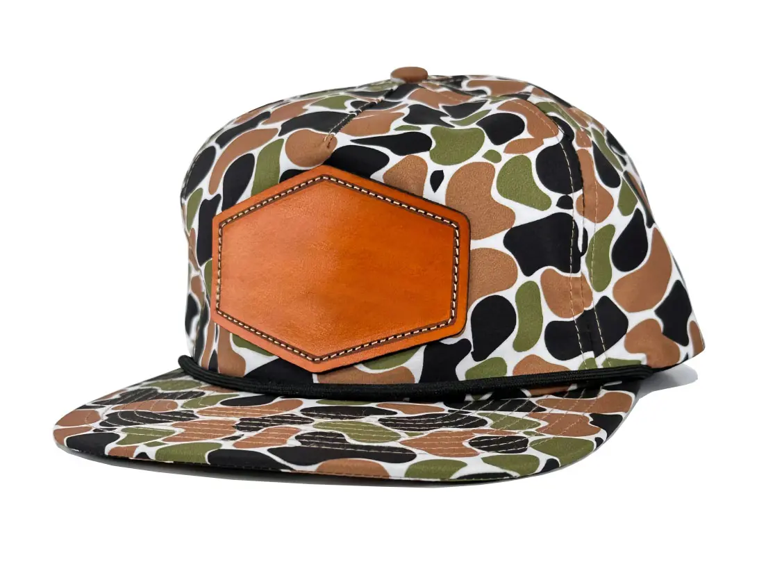 Vintage Ri 256 Camouflage Hat Top Cap Outdoor Sports Vietnam Factory Camo LEATHER PATCH Mid-crownd  Golf Rope Snapback Caps 3