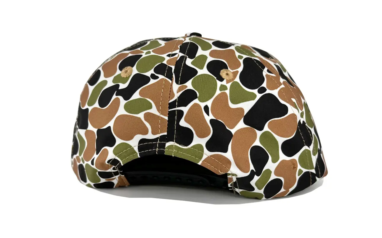 Vintage Ri 256 Camouflage Hat Top Cap Outdoor Sports Vietnam Factory Camo LEATHER PATCH Mid-crownd  Golf Rope Snapback Caps 6