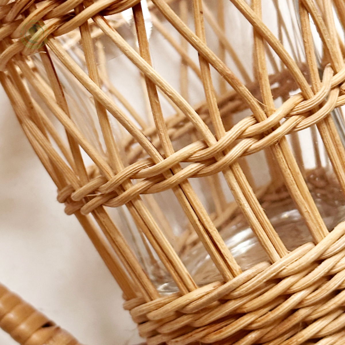 Vintage wicker rattan glass coffee mug Made in Vietnam Eco friendly material used for Home decoration Table decoration Wholesale 2