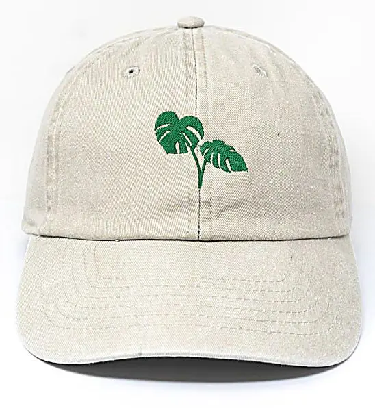 Washed Baseball Caps Custom Leaf Embroidered Logo Vietnam Made Dad Hat Gorras For Men Tropical Style Camping Travel Casual L01