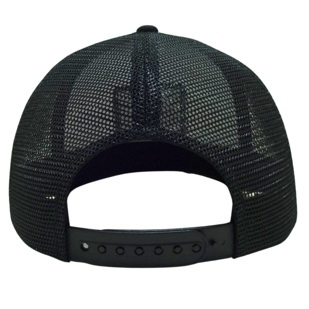 White Black Foam Trucker 6 Panel Woven Patch Flat Brim Structured Mesh Single Breasted Buckle for Your Brand Promotion Wholesale 7