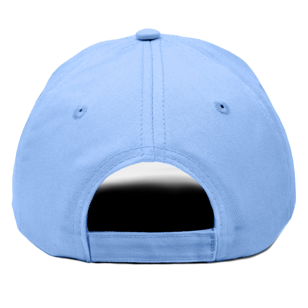 Wholesale 2D Embroidered Baseball Cap Baby Blue 6 Panel Unstructured Magic Sticker Men and Women All Ages for Brand Promotions 5