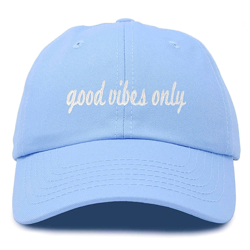 Wholesale 2D Embroidered Baseball Cap Baby Blue 6 Panel Unstructured Magic Sticker Men and Women All Ages for Brand Promotions 3