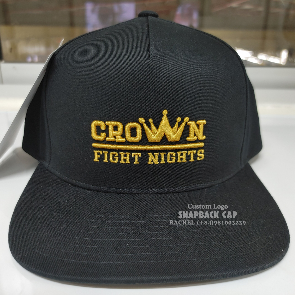 Wholesale 5 Panel Snapback Caps Structured 3D Embroidered Logo Fashionable Sporty Hip Hop Styles Vietnam Headwear Manufacturer 4