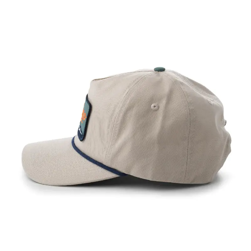 Wholesale 5 Panel Unstructured Baseball Cap with Rope Custom Logo High Quality Adjustable Plastic Buckle Baseball Cap in Vietnam 3
